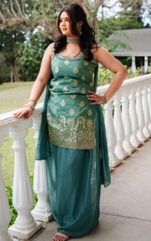 Emerald Glow Palazzo Set