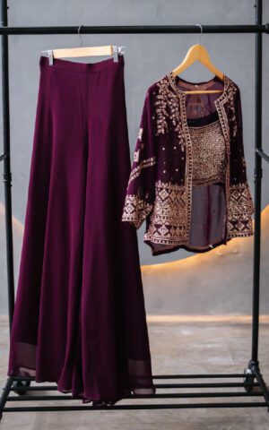 Grape Glow Palazzo Set