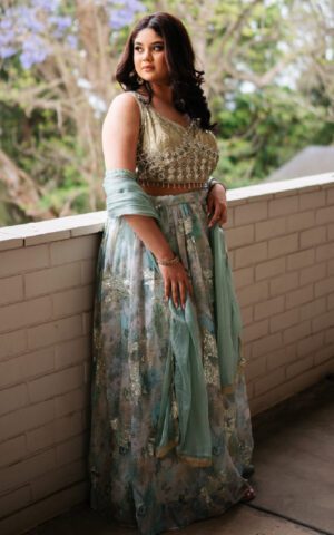Mint Whisper Lehenga
