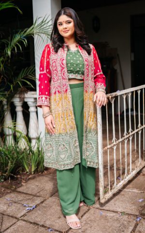 Regal Ombre Jacket Palazzo Set