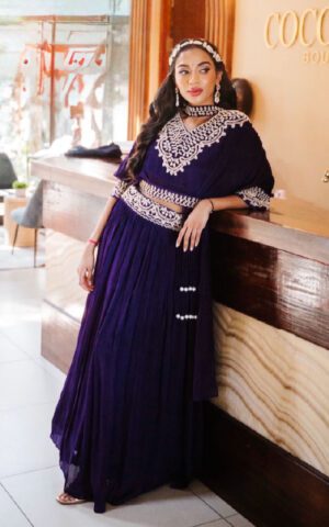 PURPLE FUSION SKIRT SET