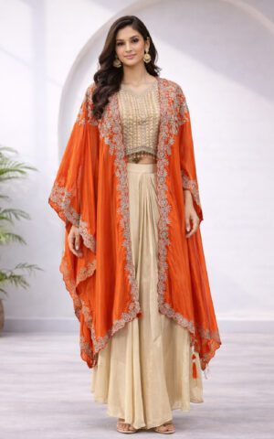 ORANGE FUSION SKIRT SET