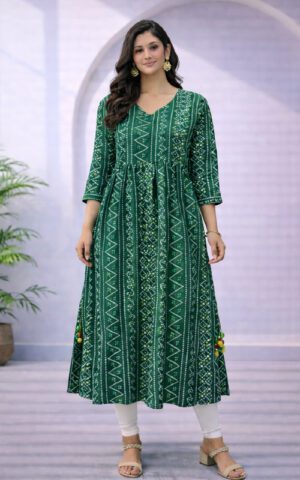 GREEN BANDHANI SET