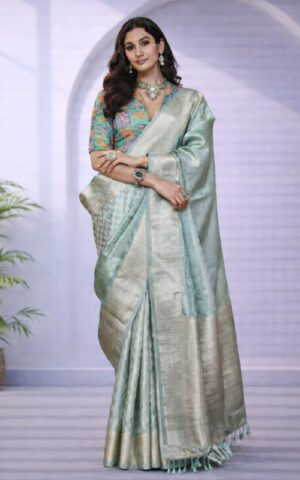 TEAL BANARASI SAREE